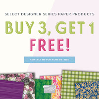  Buy 3, Get 1 Free Designer Series Paper Stampin' Up! Promotion