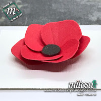 Stampin' Up! Poppy Flower using Orchid Builder. Order papercraft products from Mitosu Crafts UK Online Shop