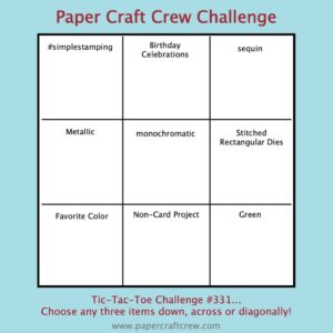 Paper Craft Crew Tic Tac Toe Challenge #PCC331