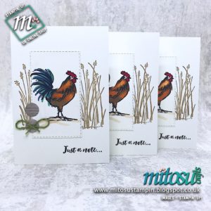 Home To Roost Stampin' Up! Note Card Idea. Order cardmaking products from Mitosu Crafts online shop 24/7