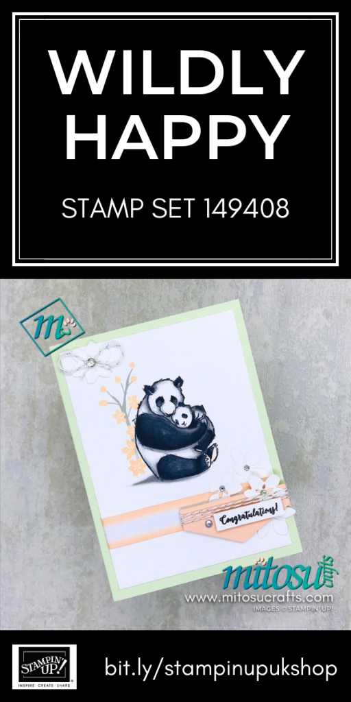 Wildly Happy Pandas Stampin' Up! Card Idea from Mitosu Crafts UK Online Shop 24/7