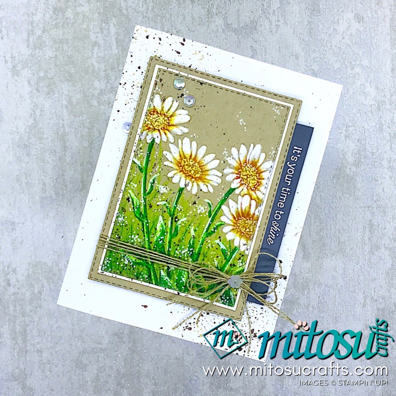 Daisy Lane Stampin' Up! Watercolour Pencil Card from Mitosu Crafts