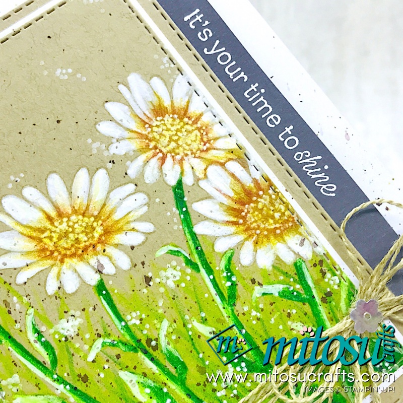 Daisy Lane Stampin' Up! Watercolour Pencil Card from Mitosu Crafts