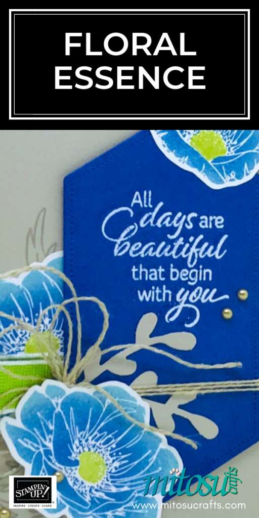 Floral Essence Stampin' Up! Card. Order Papercraft Products Online from Mitosu Crafts 24/7 Pin