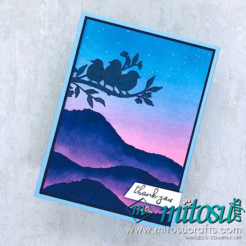 Free As A Bird Silhouette Landscape Stampin' Up! from Mitosu Crafts