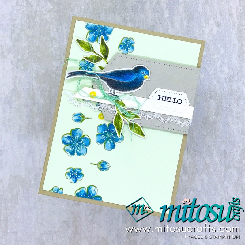 Hello Free As A Bird with Watercolor Pencils for Stamp Review Crew from Mitosu Crafts