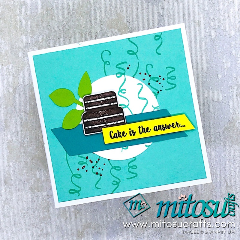 Piece of Cake Stampin' Up! Pop Up Twist Card Idea for Stamp Review Crew from Mitosu Crafts