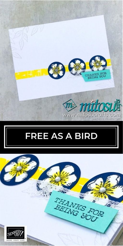 Free As A Bird by Stampin' Up! with Stitched Nested Labels Dies. Order online from Mitosu Crafts 24/7