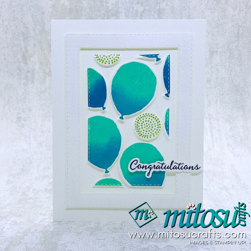 Balloons Floating Frame Stampin' Up! Card from Mitosu Crafts