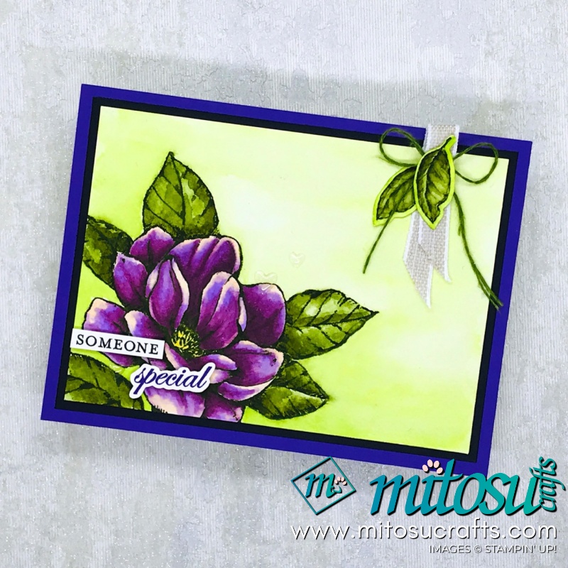 Colouring Good Morning Magnolia by Stampin' Up! Card Idea for Stamp Review Crew. Order cardmaking products online from Mitosu Crafts 24/7