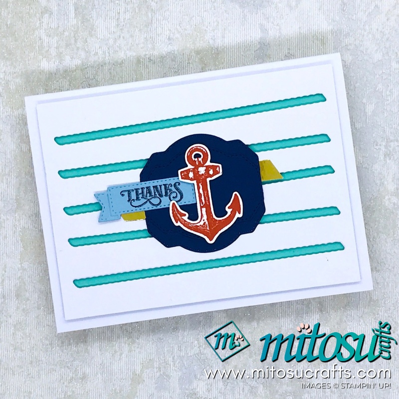 Modern Male Card with Smooth Sailing Die Background for Paper Craft Crew Challenge from Mitosu Crafts 