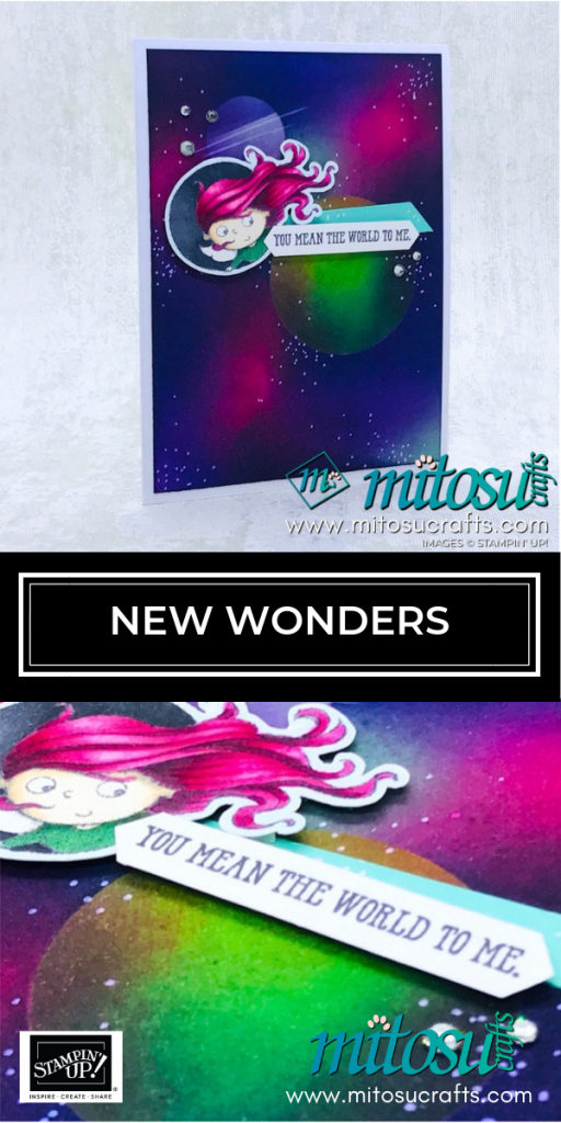 New Wonders Fairy by Stampin' Up! with Galaxy Background from Mitosu Crafts