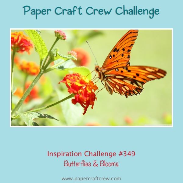 Butterflies and Blooms Paper Craft Crew Inspiration Challenge #PCC349 from Mitosu Crafts