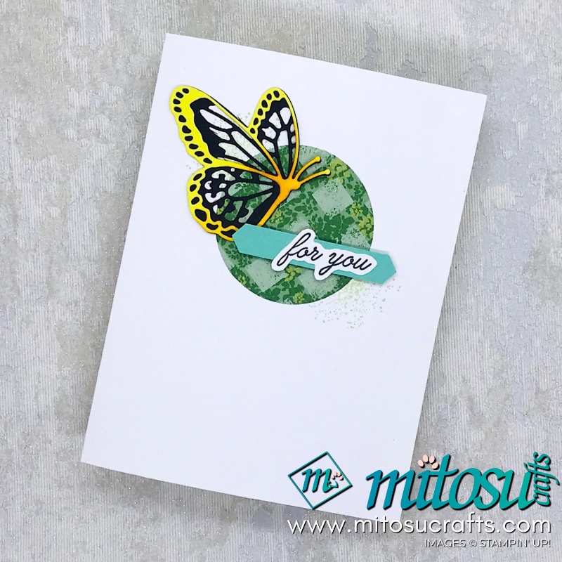 Spinner Pop Up Wiper Card with Butterfly Beauty by Stampin' Up! including video tutorial from Mitosu Crafts