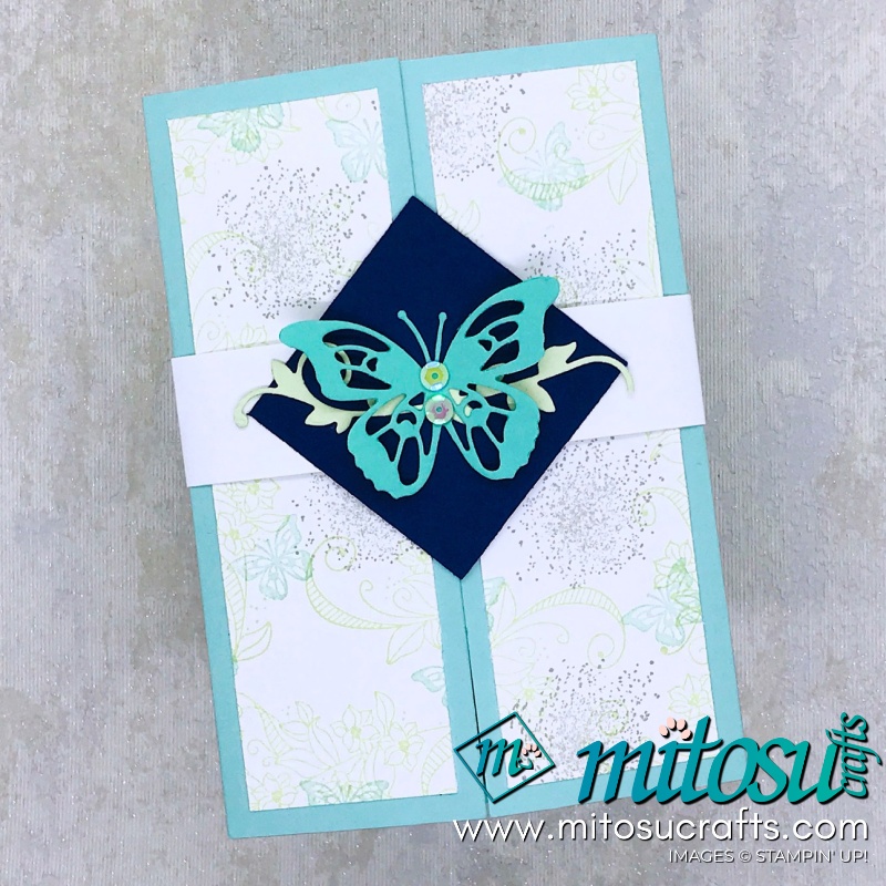 Gatefold Butterfly Pop Up Stampin Up Card from Mitosu Crafts 