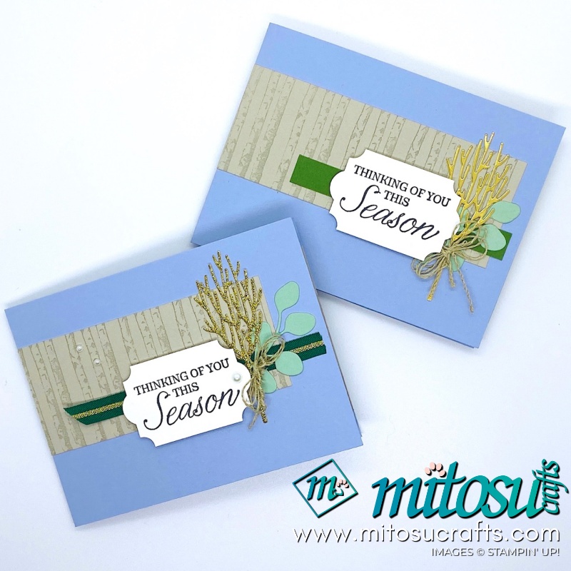 Winter Woods Stampin Up! Project Ideas for Stamp Review Crew from Mitosu Crafts Twisting Pop Up Cards