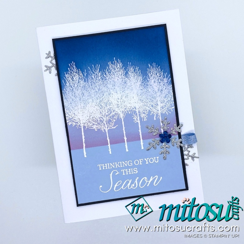 Winter Woods Stampin Up! Project Ideas for Stamp Review Crew from Mitosu Crafts 7 Winter Card