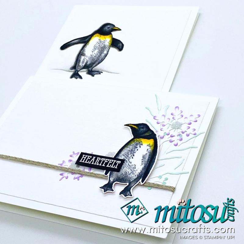 Playful Penguins and Frosted Frames Stampin Up! Card Ideas for Creating Kindness from Mitosu Crafts