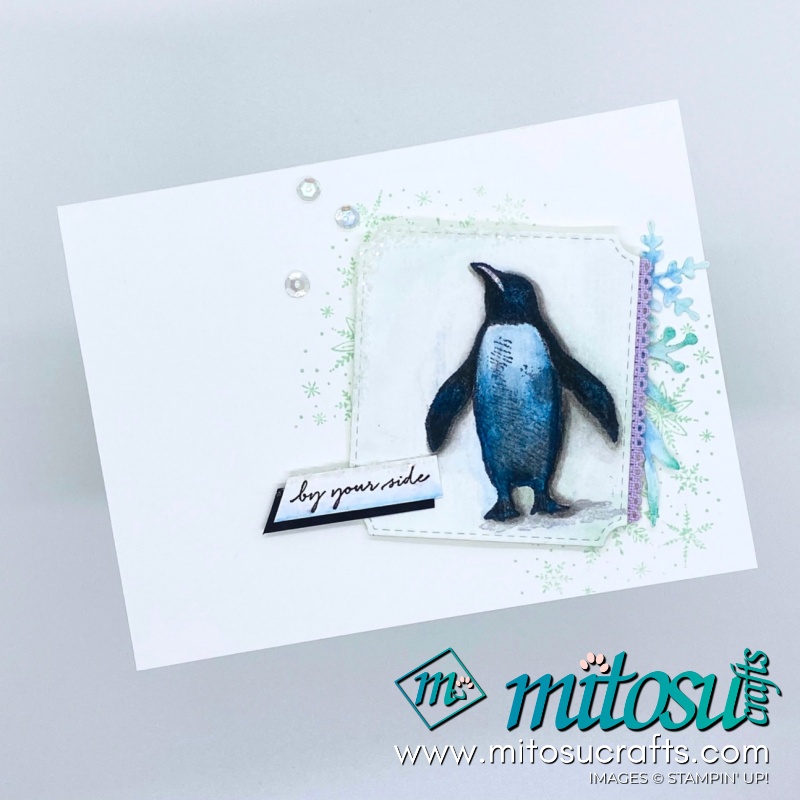 Playful Penguins Stampin Up! Card for Paper Craft Crew from Mitosu Crafts 2