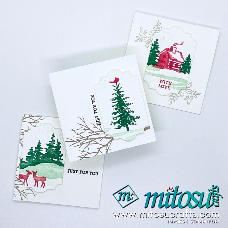 Stampin Up! Snow Front Stamp Card Ideas for Stamp Review Crew Hop from Mitosu Crafts