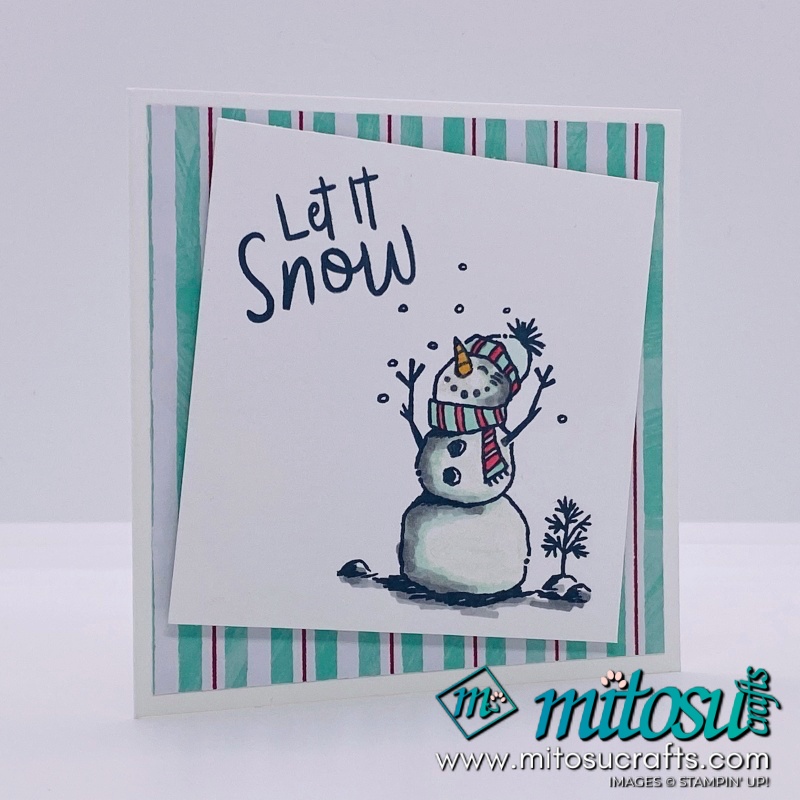 Snowman Season Card & box handmade by Mitosu Crafts