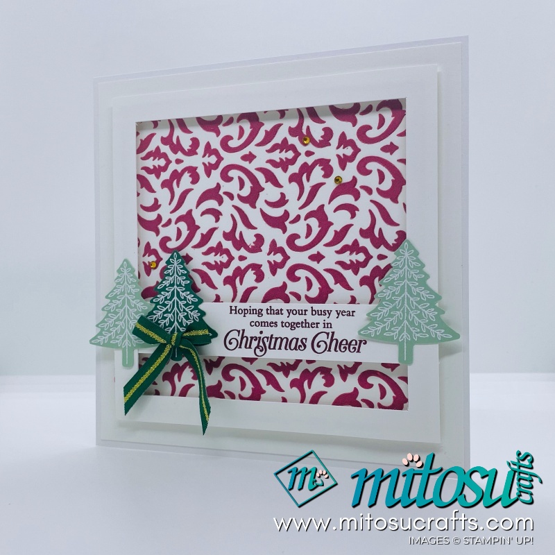 Basic Pattern Decorative Masks Christmas Card handmade by Mitosu Crafts