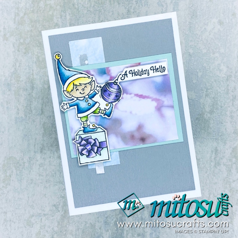 #Elfie Card Stampin Up! Inspiration for Paper Craft Crew from Mitosu Crafts