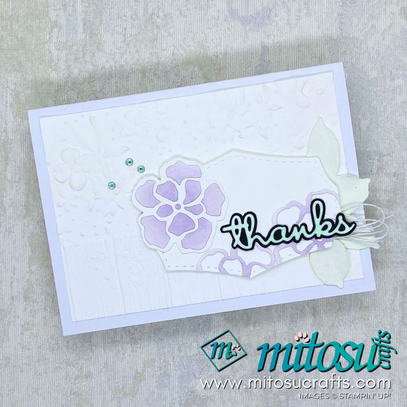 Thanks Wild Rose Dies by Stampin Up! Card Idea for Paper Craft Crew from Mitosu Crafts 