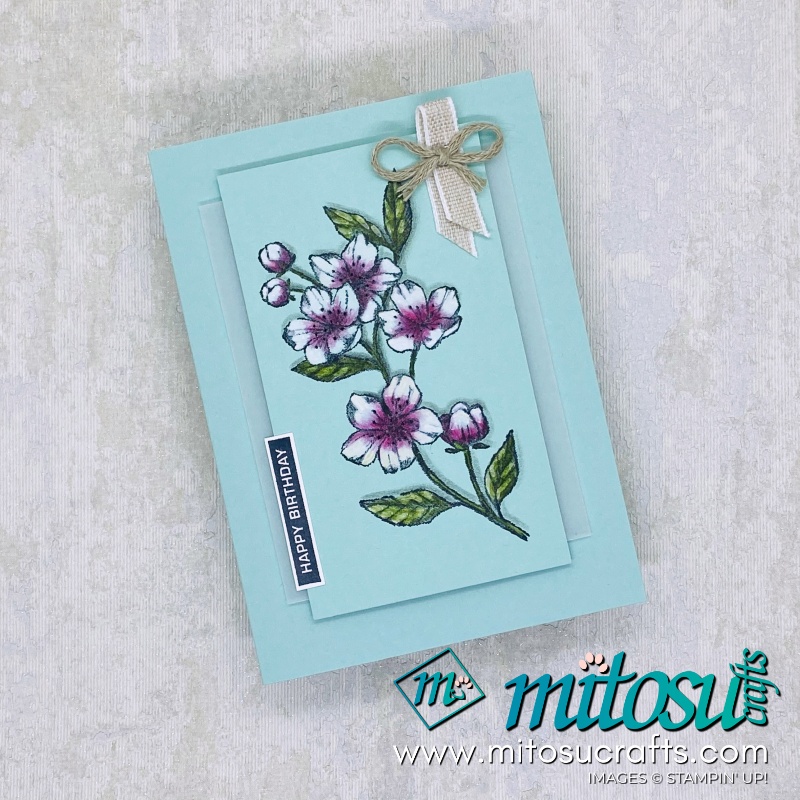 Colouring Forever Blossoms with Label Me Bold Stampin Up Card Idea for Stamp Review Crew from Mitosu Crafts