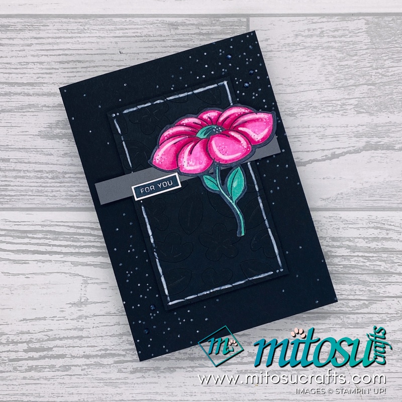 Little Ladybug Flower Card Idea for Paper Craft Crew Sketch Challenge Inspiration from Mitosu Crafts