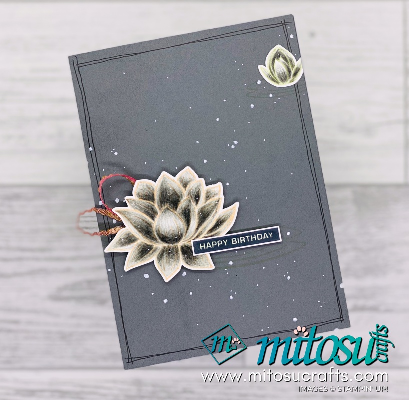 SAB Lovely Lily Pad Card Idea for The Spot Creative Challenge. Order Stampin' Up! craft supplies online from Mitosu Crafts UK shop