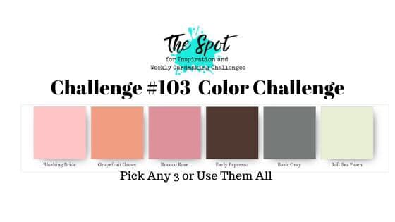 The Spot Creative Challenge #thespotchallenge103 Colour Inspiration for cardmaking and papercraft from Mitosu Crafts UK