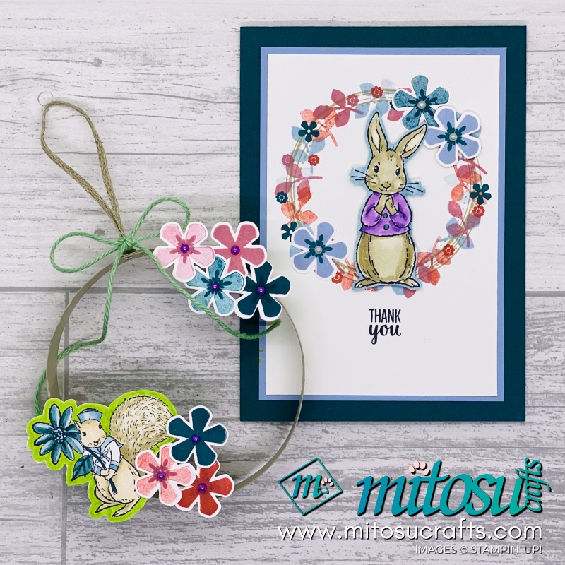 Thoughtful Blooms with Fable Friends Easter Wreath Papercraft Ideas from Mitosu Crafts UK