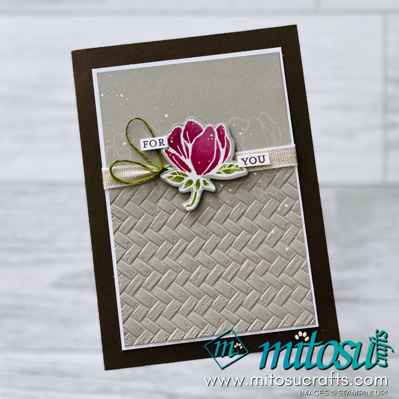 Good Morning Magnolia For You Stampin Up Card Idea for The Spot Creative Challenge by Jay Soriano from Mitosu Crafts UK. Order SU Stampin Up products online from Mitosu Crafts UK shop 24/7