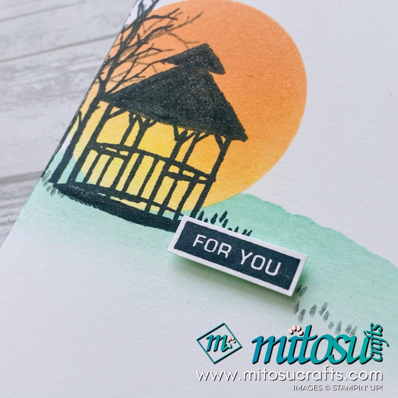 Create beautiful scenes with Stampin Up My Meadow stamp set. Card making ideas and inspiration by Jay Soriano Mitosu Crafts UK