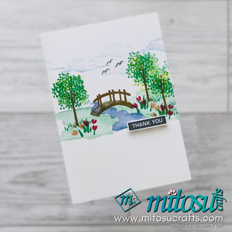 Create beautiful scenes with Stampin Up My Meadow stamp set. Card making ideas and inspiration by Barry Selwood Mitosu Crafts UK