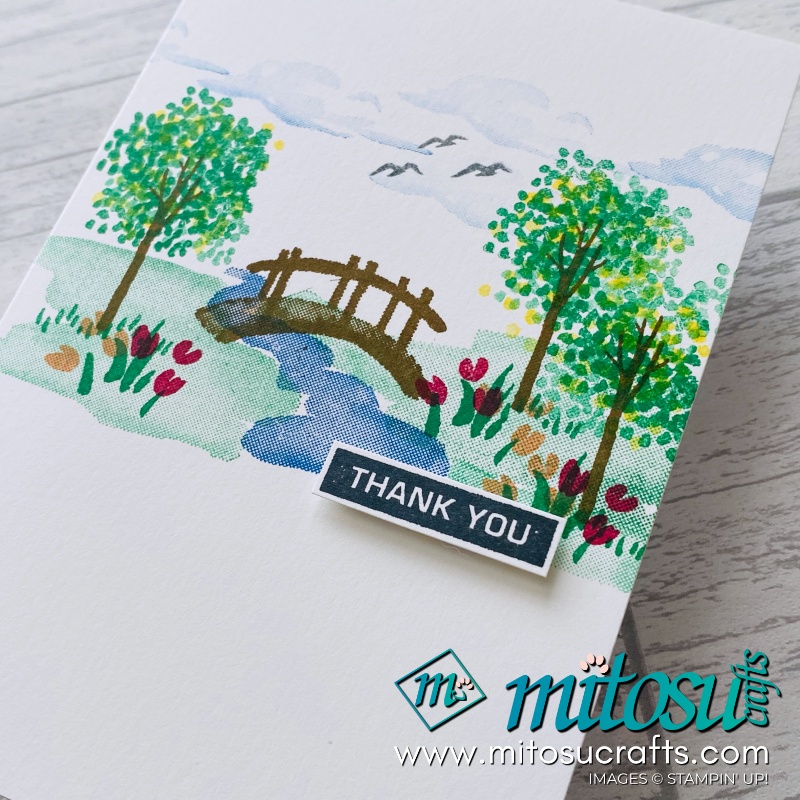 Create beautiful scenes with Stampin Up My Meadow stamp set. Card making ideas and inspiration by Barry Selwood Mitosu Crafts UK