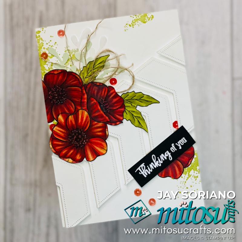 Painted Poppies Stampin Up Card Ideas for Stamp Review Crew by Jay Soriano Mitosu Crafts UK