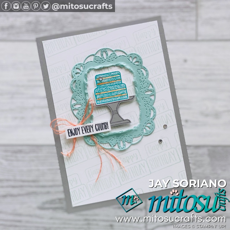 Stampin Up Piece of Cake Card Idea from Jay Soriano Mitosu Crafts UK